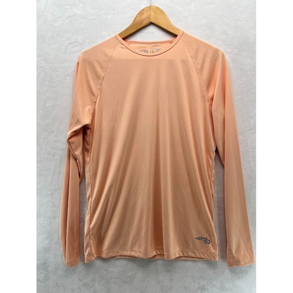 Reel Life Women's‎ Size Large Long Sleeve Fishing Shirt Peach